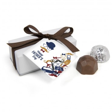 Father's Day Sterling Deco Truffle Box (2pc)