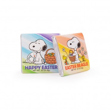 Peanuts Easter 1.75" Deluxe Dark & Milk Chocolate Thins Mixed Master Case